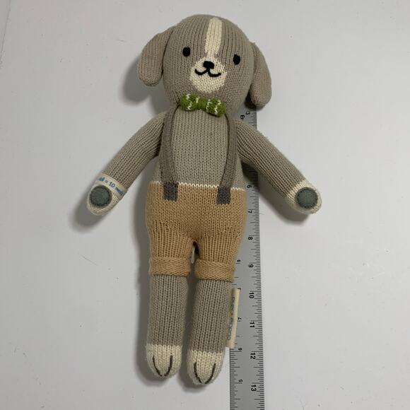 Cuddle Kind Noah the Dog Stuffed Animal Little 13" Hand Knit Doll Peru - Picture 5 of 5